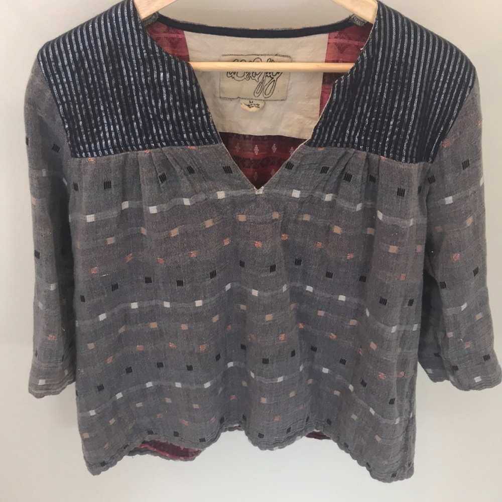 ace & jig 3/4 sleeve top.